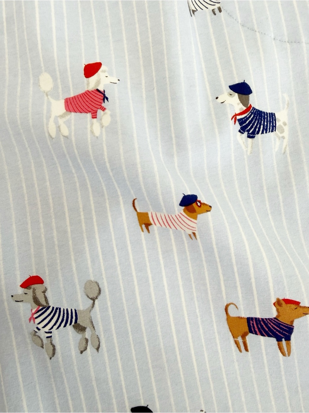 BedHead French Pups Short Sleeve Classic Jersey Cropped Pajama Set Parisian Dog - Picture 15 of 16
